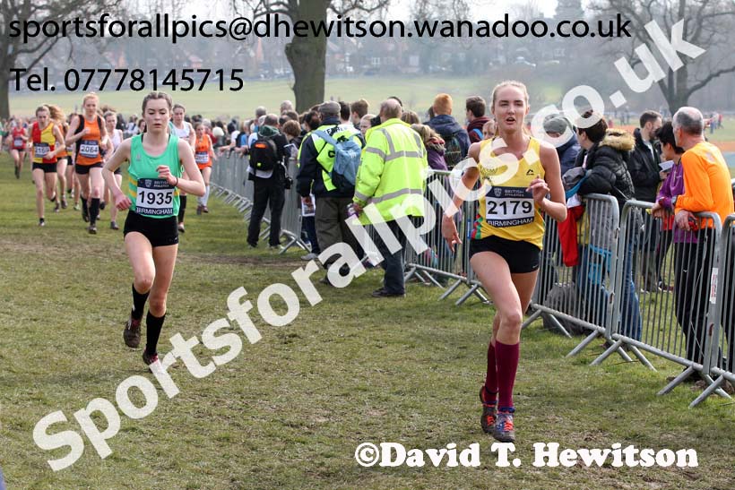 Womens under-17s 2016 Inter Counties Cross Country Champs. and Cross Challenge Final, Cofton Park, Birmingham. Photo: David T. Hewitson/Sports for All Pics